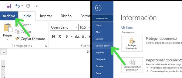 exportar tu archivo de Word a PDF