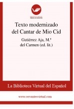 Libro Texto modernizado del Cantar de Mio Cid, autor Biblioteca Virtual Miguel de Cervantes