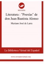 Libro Literatura : "Poesías" de don Juan Bautista Alonso, autor Biblioteca Virtual Miguel de Cervantes