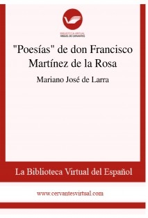 "Poesías" de don Francisco Martínez de la Rosa