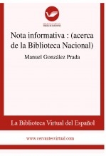 Libro Nota informativa : (acerca de la Biblioteca Nacional), autor Biblioteca Virtual Miguel de Cervantes