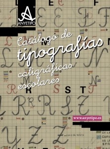 Catálogo de tipografías caligráficas escolares