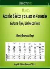 Muestra Acordes Básicos y de Jazz en 4 cuerdas